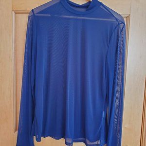 Never Worn SHEIN Blue Mesh Shirt SZ 2X